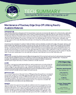 Maintenance of Roadway Edge DropOff Utilizing Readily Available Materials Tech Summary