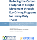 Reducing the Carbon Footprint of Freight Movement through EcoDriving Programs for HeavyDuty Trucks