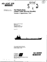 Port Needs Study Vessel Traffic Services Benefits Vol II  Appendices Pt 1
