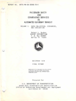 Passenger Safety and Convenience Services in Automated Guideway Transit Volume 1 Data Collection Scenarios and Evaluation
