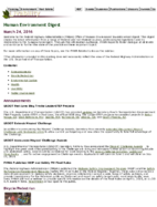 Human Environment Digest March 24 2016