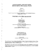Loop Marine and Estuarine Monitoring Program 197895 Volume 2 Water Chemistry