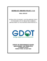 Estimated Economic and Transportation System Impacts of Selected Georgia Department of Transportation Projects