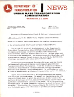 Department of Transportation News Urban Mass Transportation Administration UMTA 7333