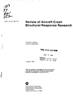 Review of Aircraft Crash Structural Response Research