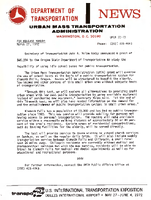 Department of Transportation News Urban Mass Transportation Administration UMTA 7213