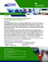 WeatherResponsive Management Strategies  Transportation Agency Deployment