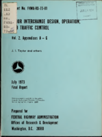 Major Interchange Design Operation and Traffic Control Vol 2 Appendixes A  G