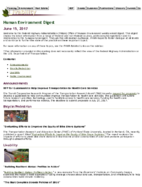 Human Environment Digest June 15 2017