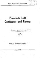 CAM 54 Parachute Loft Certificates And Ratings 1959