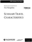 1995 American Travel Survey Summary Travel Characteristics New Hampshire