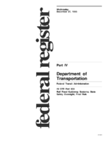 Rail fixed guideway systems  state safety oversight  final rule