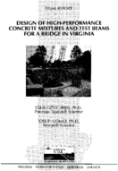 Design of highperformance concrete mixtures and test beams for a bridge in Virginia