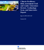 Climate Resilience Risk Assessment Tool and Guide Literature Review Technology Scan and Interviews Report