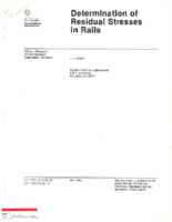 Determination of Residual Stresses in Rails