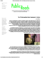 The ITS Metropolitan Model Deployment Initiative