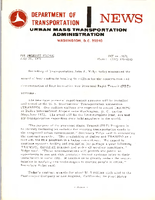 Department of Transportation News Urban Mass Transportation Administration DOT 16671
