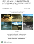 State Highway 9 Wildlife Crossings Monitoring  Year 2 Progress Report