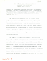 Abstract of Remarks by Assistant Secretary of Transportation for Research and Technology Secor D Browne at the Third Annual Report to Industry on FAA RD Activities Luncheon