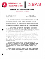 Department of Transportation News Releases for July 1971