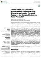 Construction and Demolition WasteDerived Feedstock Fuel Characterization of a Potential Resource for Sustainable Aviation Fuels Production