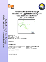 Fairbanks North Star borough rural roads upgrade inventory and cost estimation software user guide  version I