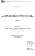 Concept Discussion for Laser Detection of Local Atmospheric Particle Motion Generated by Turbulence