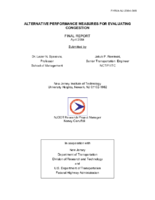 Alternative performance measures for evaluating congestion