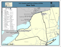 US  Canada Land Ports of Entry LPOEs New York