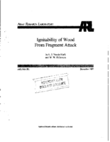 Ignitability of Wood From Fragment Attack