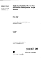 Calibration validation for the new generation runway visual range system