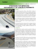 Strategies for Improving the Sustainability of Concrete Pavements  techbrief