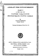 Aircraft Fire Extinguishment Part I A Study of Factors Influencing Extinguishing System Design