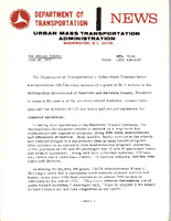 Department of Transportation News Urban Mass Transportation Administration UMTA 7360