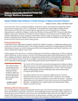 Highway Construction Workforce Partnership Strategic Workforce Development Regional Working Groups Collaborate to Combat Shortages in Highway Construction Workforce