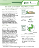 Tech Brief Environmental Product Declarations Communicating Environmental Impact for Transportation Products