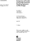 Comparison of Portable Crewmember Protective Breathing Equipment CPBE Designs