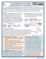 Use of Supplementary Cementitious Materials SCMs in Concrete Mixtures