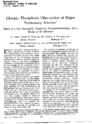 Chronic thrombotic obstruction of major pulmonary arteries  report of a case successfully treated by thrombendarterectomy and a review of the literature