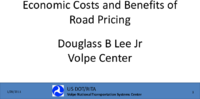 Economic costs and benefits of road pricing