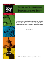 Development of a Quantitative Model for the Mechanism of Raveling Failure in Highway Rock Slopes Using LiDAR