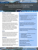Performance Measurement  Management Using Connected  Automated Vehicle Data Research Brief