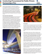 Conducting Procurement for PublicPrivate Partnerships P3s fact sheet