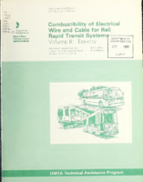 Combustibility of Electrical Wire and Cable for Rail Rapid Transit Systems Volume II Toxicity