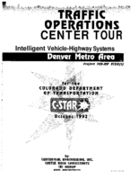 Intelligent VehicleHighway Systems Denver Metro Area Traffic Operations Center Tour