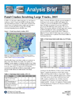 Fatal Crashes Involving Large Trucks 2015 Analysis Brief