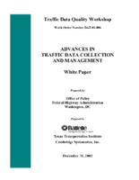 Advances in Traffic Data Collection and Management White Paper
