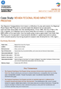 Case Study Nevada Regional Road Impact Fee Program