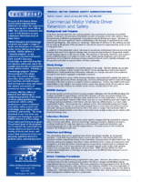 Commercial Motor Vehicle Driver Retention and Safety