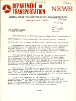 Department of Transportation News Urban Mass Transportation Administration DOT0269